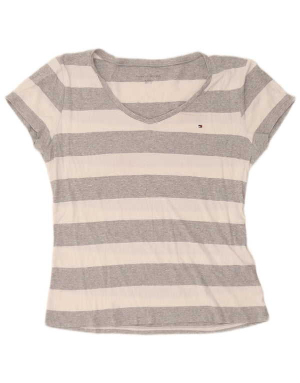 T-shirt damski Tommy Hilfiger Top UK 18 XL w szare paski