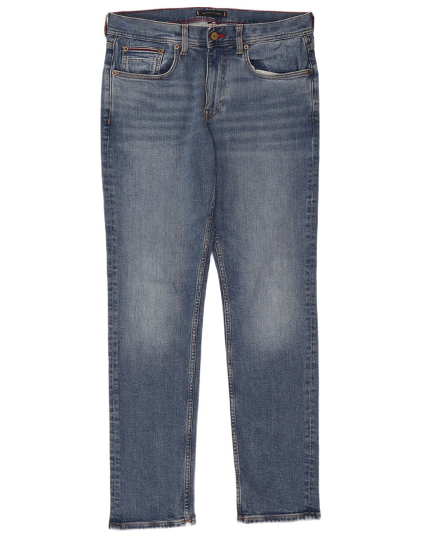 Męskie dżinsy Denton Straight Jeansy Tommy Hilfiger W32 L30 Niebieskie bawełniane