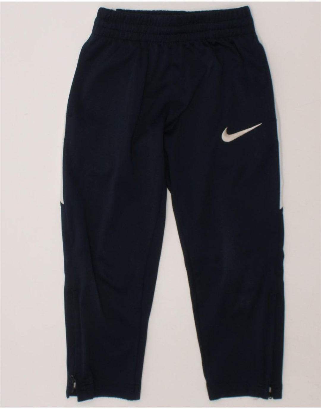 NIKE Boys Tracksuit Trousers 4-5 Years Samll Navy Blue Colourblock Vintage Nike and Second-Hand Nike from Messina Hembry 