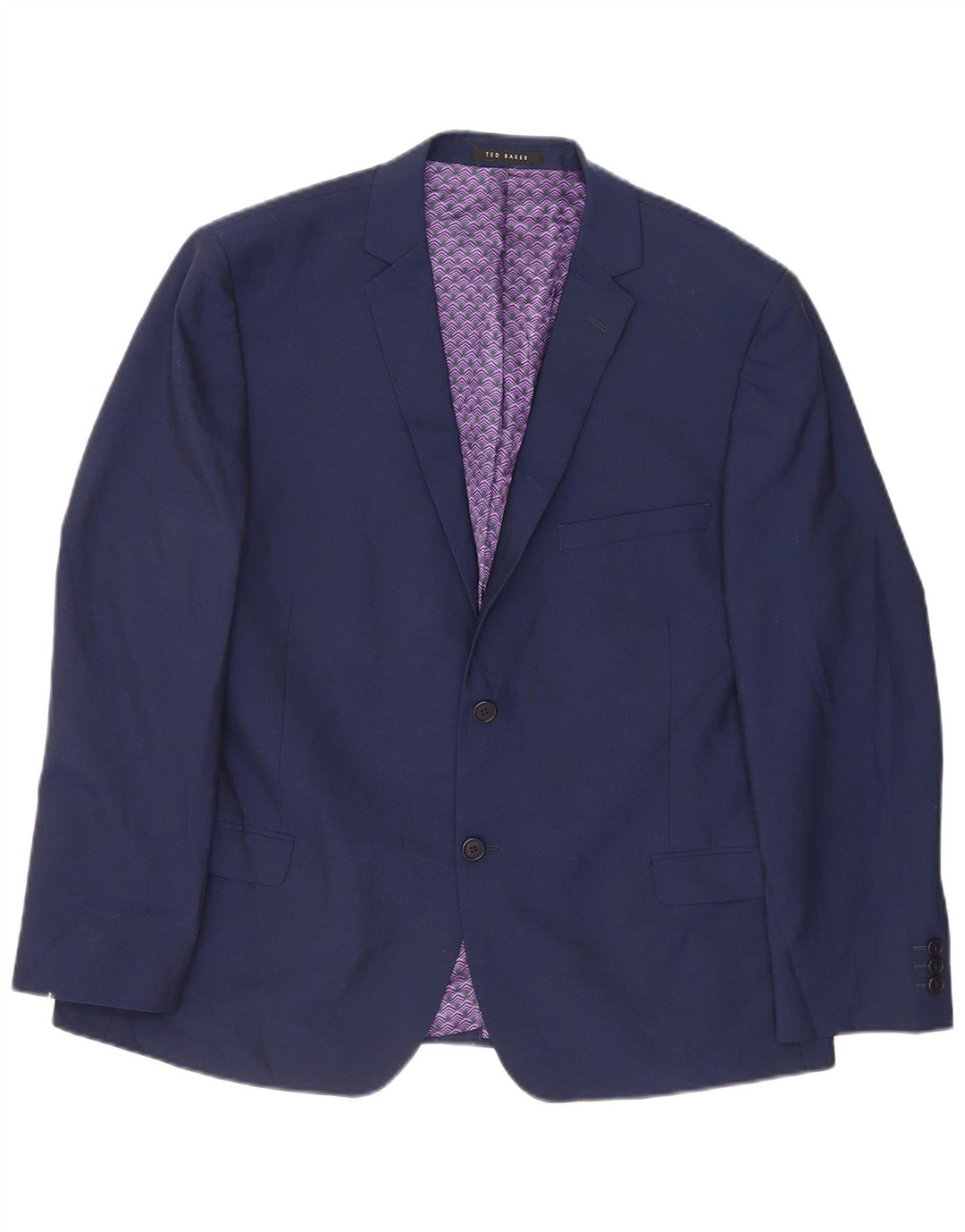 Ted Baker Męska marynarka zapinana na 2 guziki UK 46 3XL Granatowa wełna