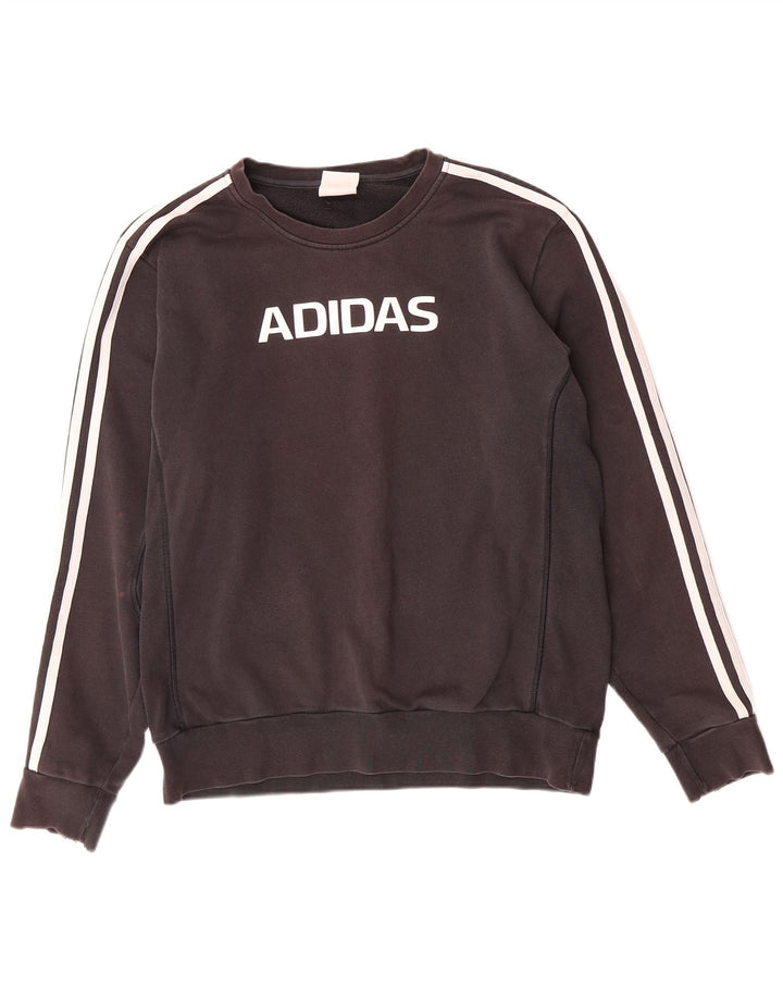 ADIDAS Mens Graphic Sweatshirt Jumper Large Black Cotton