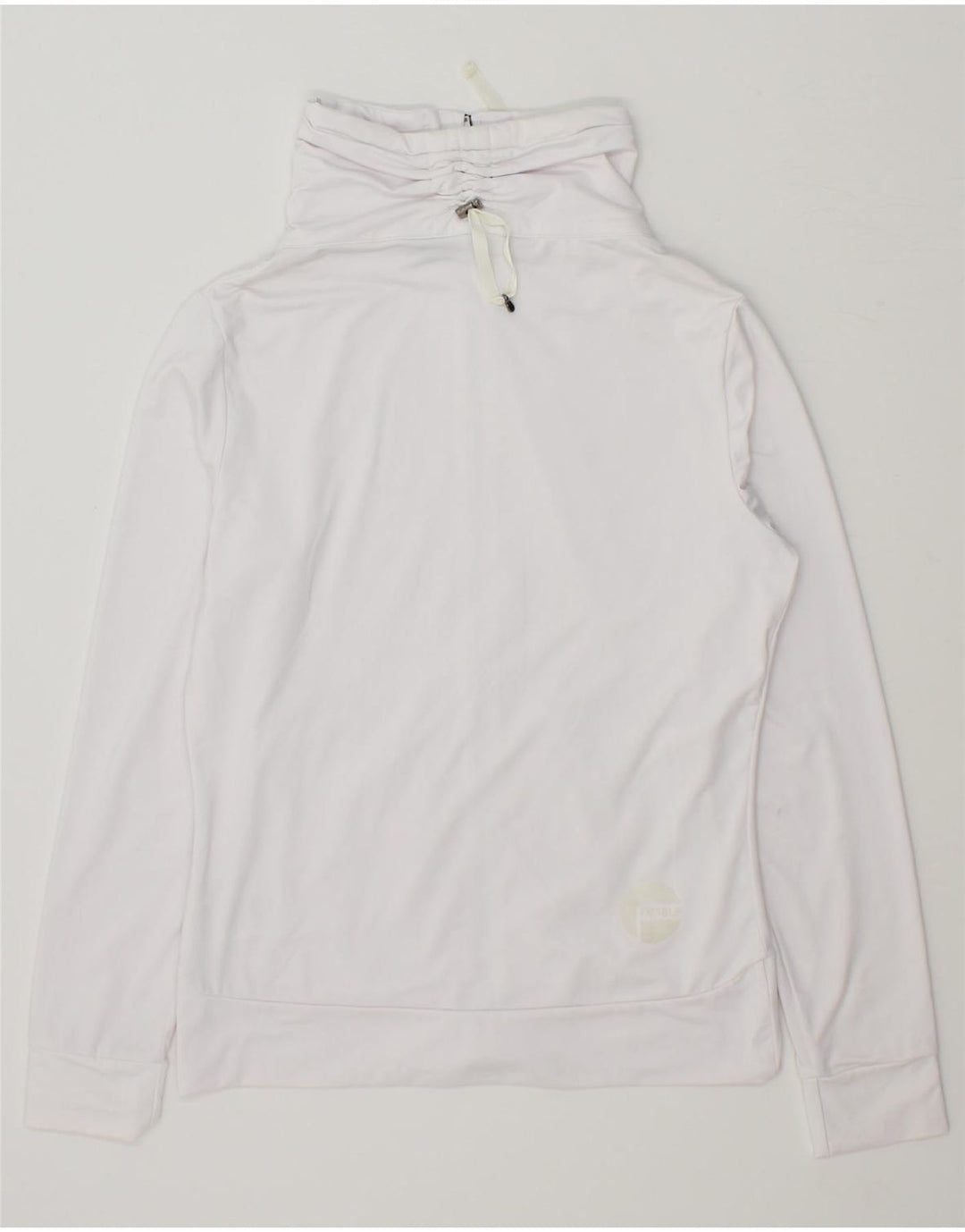VINTAGE Womens Tracksuit Top Jacket UK 14 Medium White Polyester Vintage Vintage and Second-Hand Vintage from Messina Hembry 