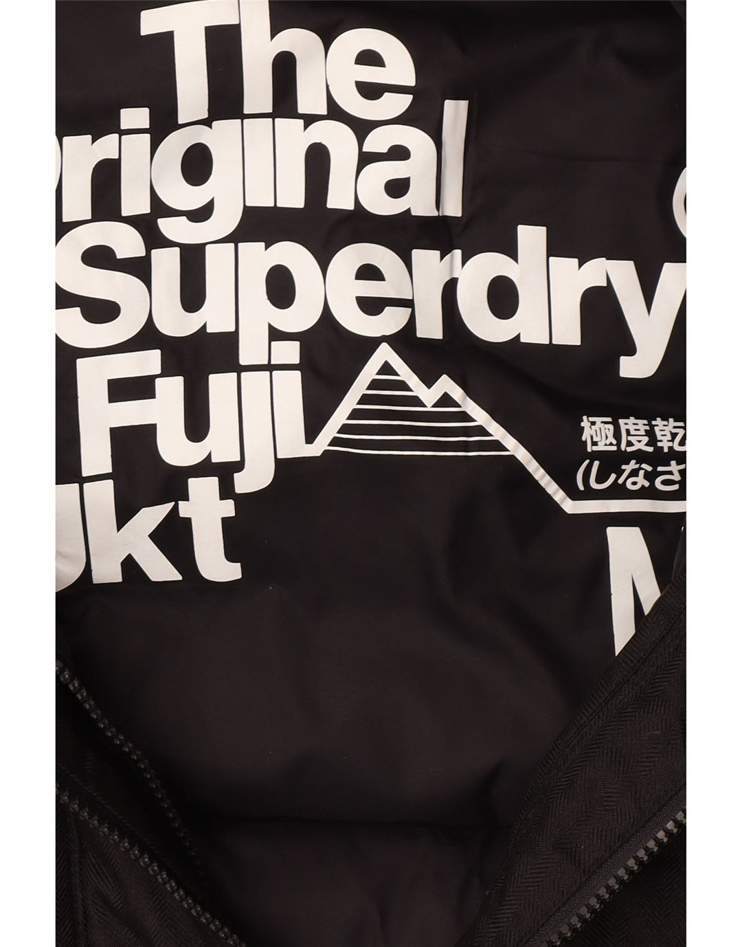 Męska ocieplana kurtka z kapturem Superdry UK 38, średni czarny poliester