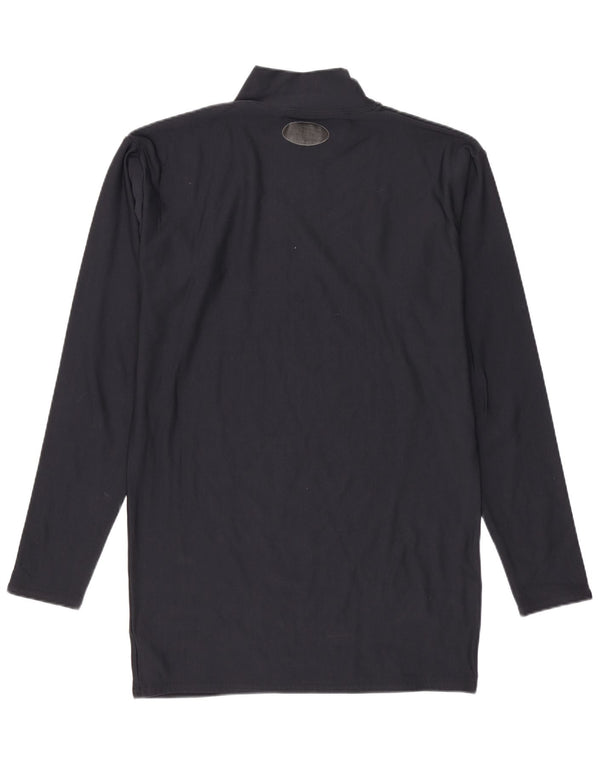 Under Armour Mens Top Long Sleeve Medium Navy Blue Nylon