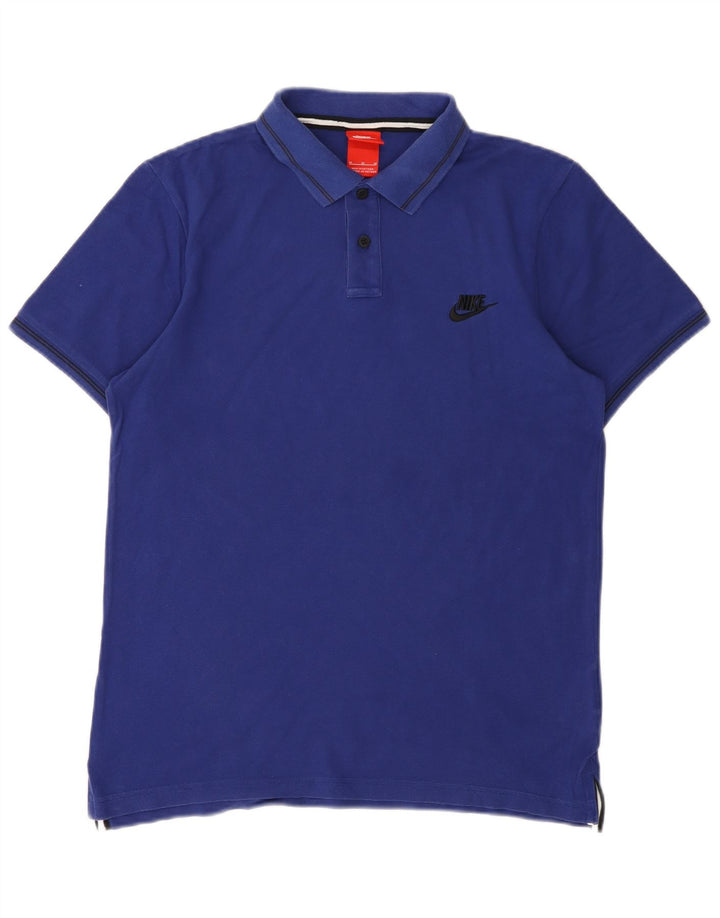 Męska koszulka polo Nike, średnia niebieska, bawełniana
