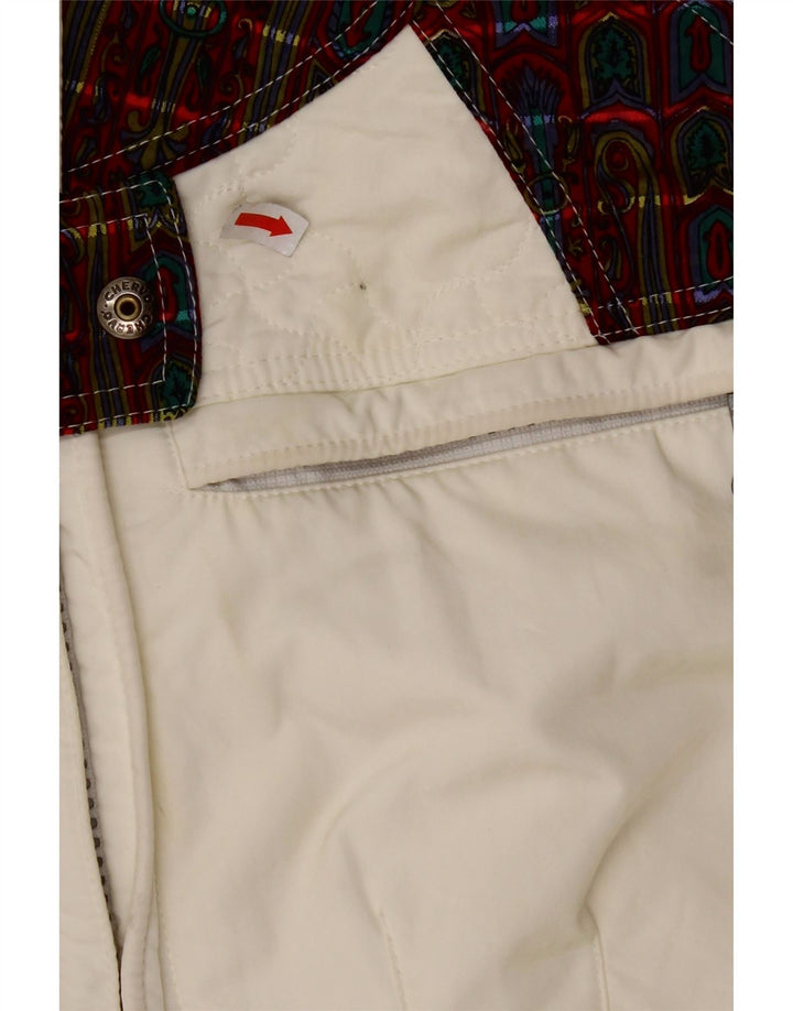 Damski kombinezon narciarski CHERVO IT 42, poliamid w średnią białą kratkę