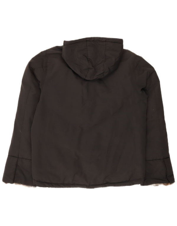 Damska ocieplana kurtka z kapturem Woolrich UK 14, średni czarny nylon