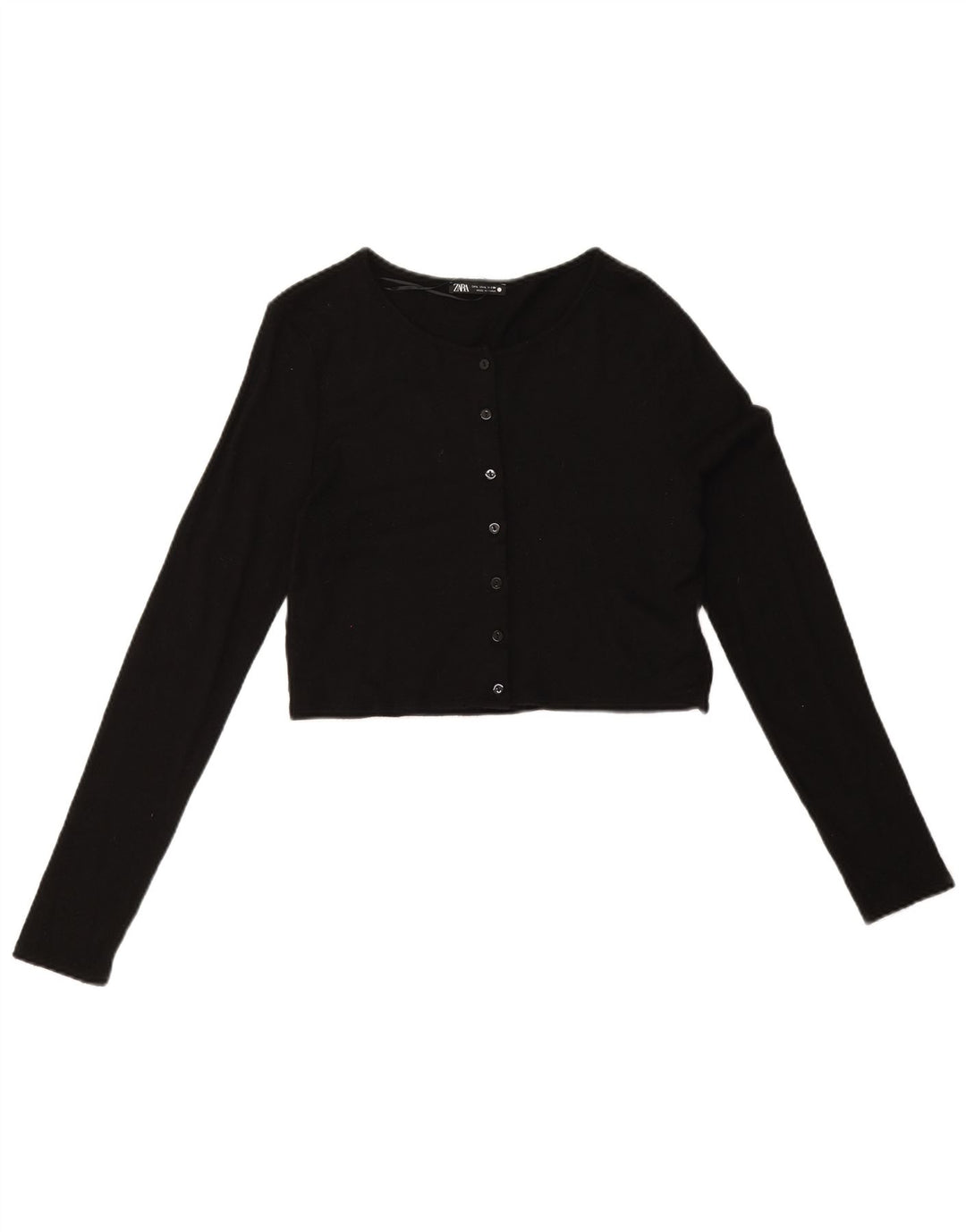 Sweter damski Zara Crop Cardigan UK 14, duża czarna wiskoza