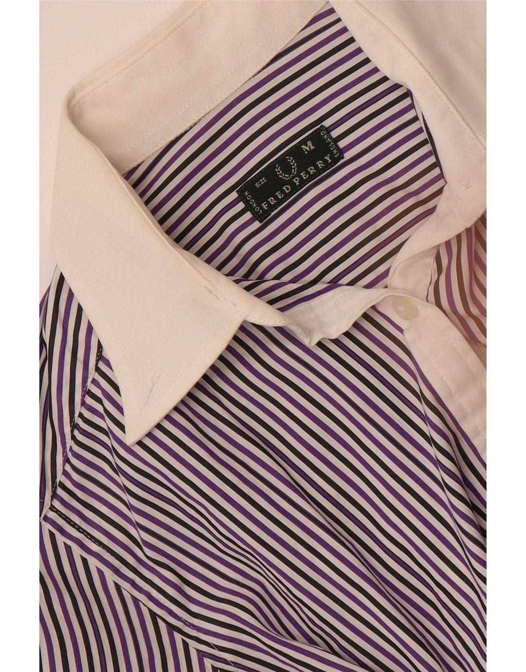 Damska wizytowa koszula Fred Perry UK 12, średni fiolet w prążki