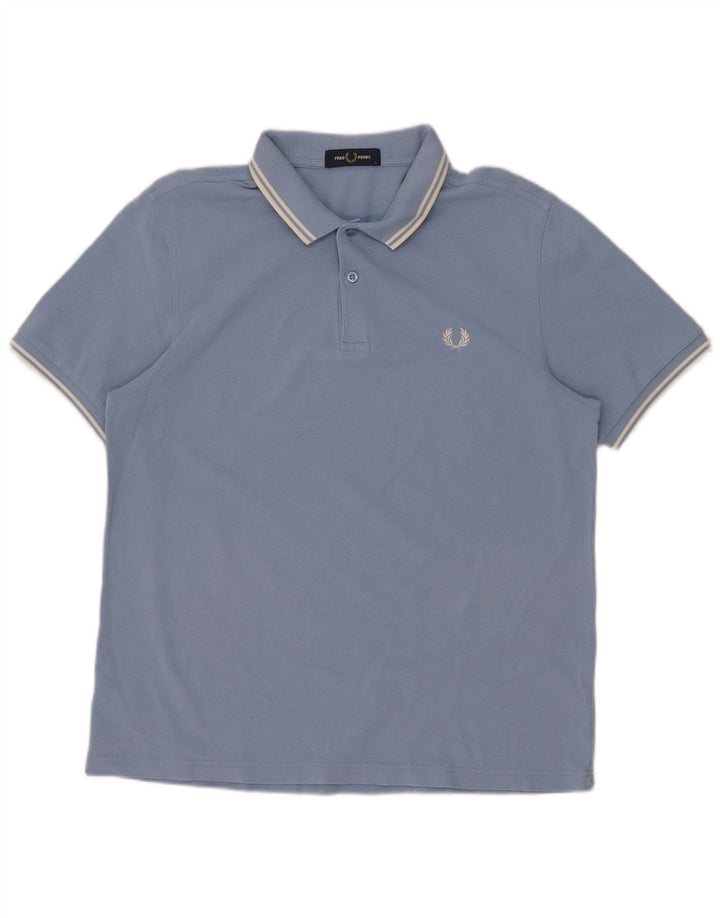 Męska koszulka polo Fred Perry, duża, niebieska, bawełniana w paski