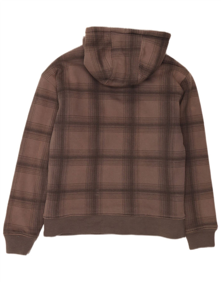 Męski sweter z kapturem i zamkiem błyskawicznym Quiksilver, średnioszary, bawełniany w kratkę