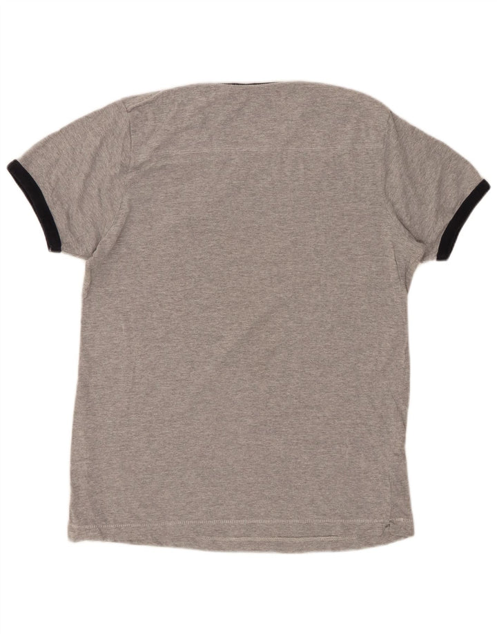 T-shirt męski FRENCH CONNECTION Top średnioszary, bawełniany