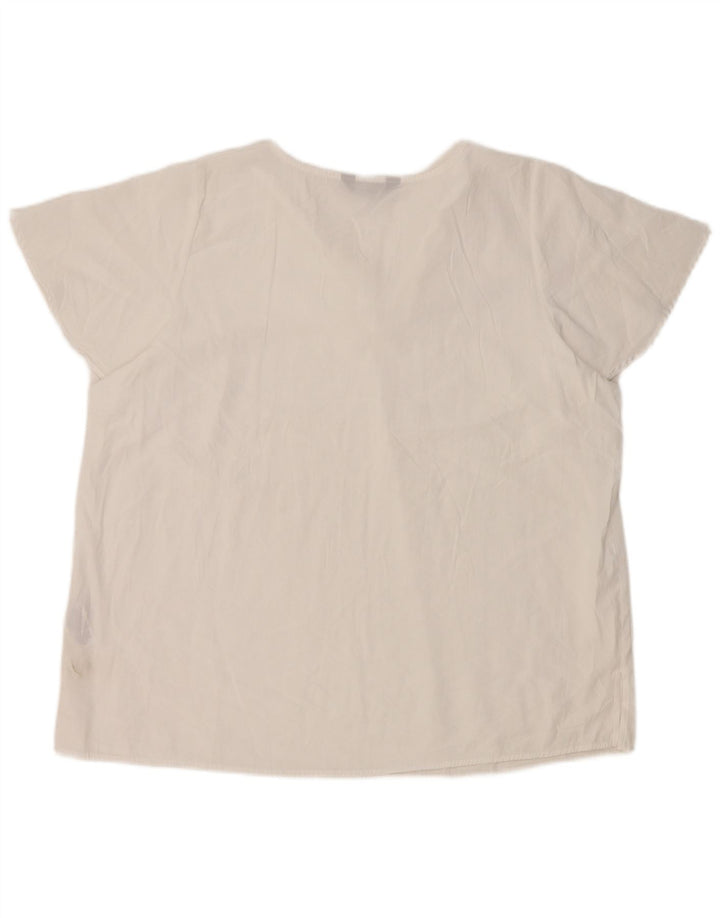 Bluzka damska Marks & Spencer UK 20 2XL Biała wiskoza
