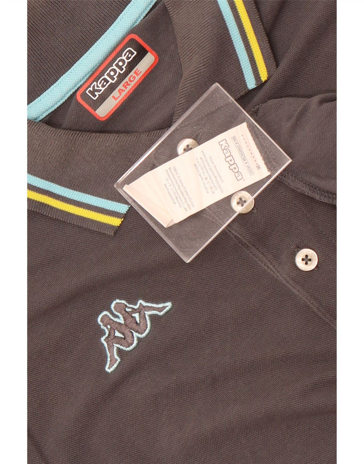 Męska koszulka polo Kappa, duża, szara, bawełniana