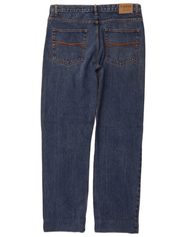 BRUGI Męskie proste dżinsy W34 L32 Niebieskie bawełniane