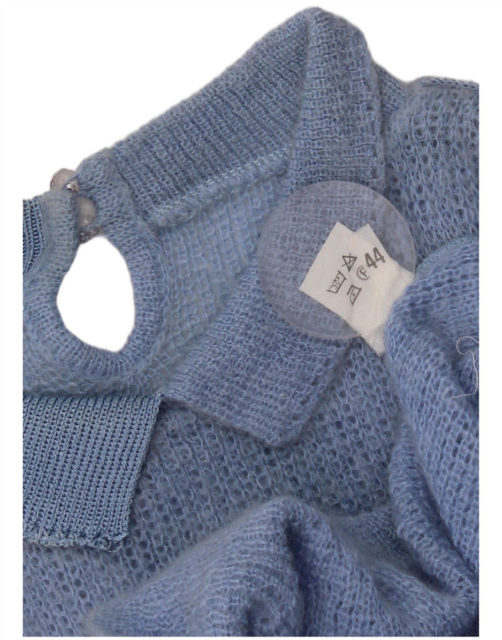 Vintage damski sweter polo IT 44 w kolorze średnioniebieskim
