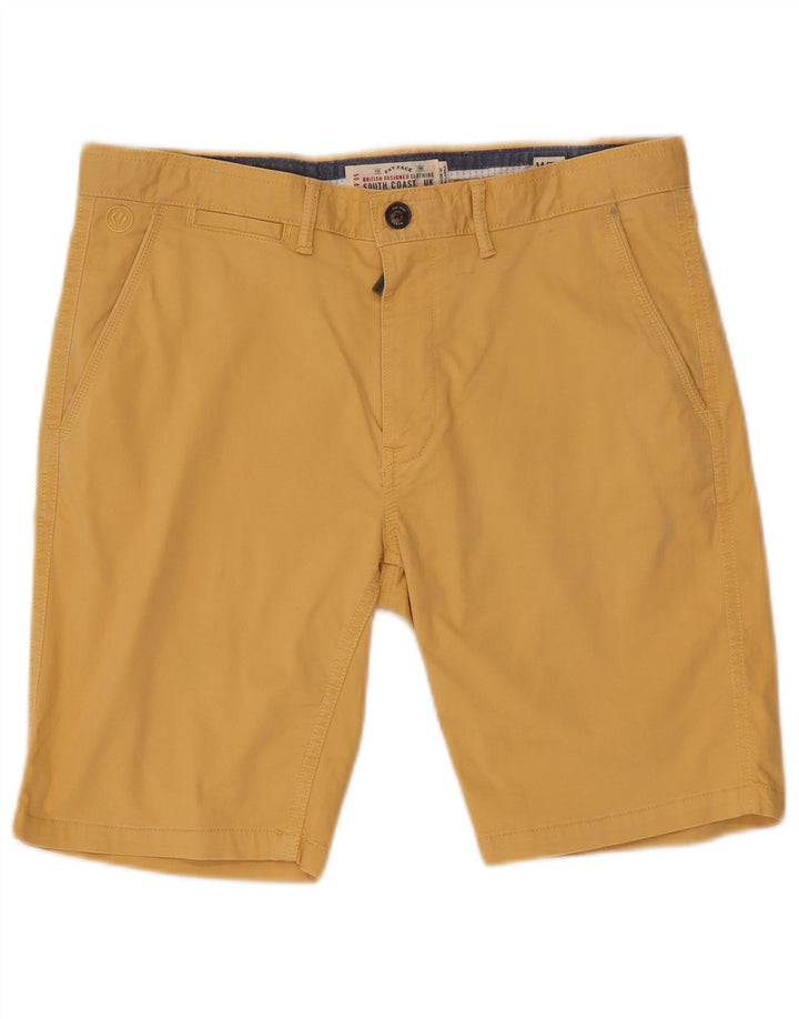 Męskie spodenki Chino Fat Face W34, duże, żółte, bawełniane