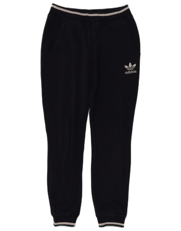 Damskie spodnie dresowe Adidas Joggers UK 8 Małe, granatowe, bawełniane