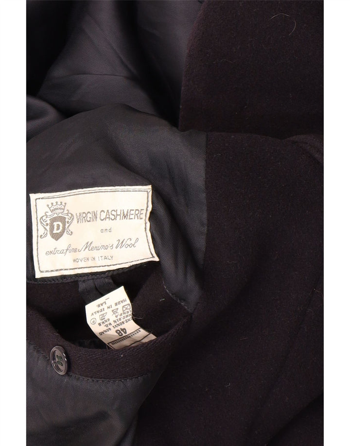 Płaszcz męski w stylu vintage IT 48 Średni granatowy, dziewicza wełna