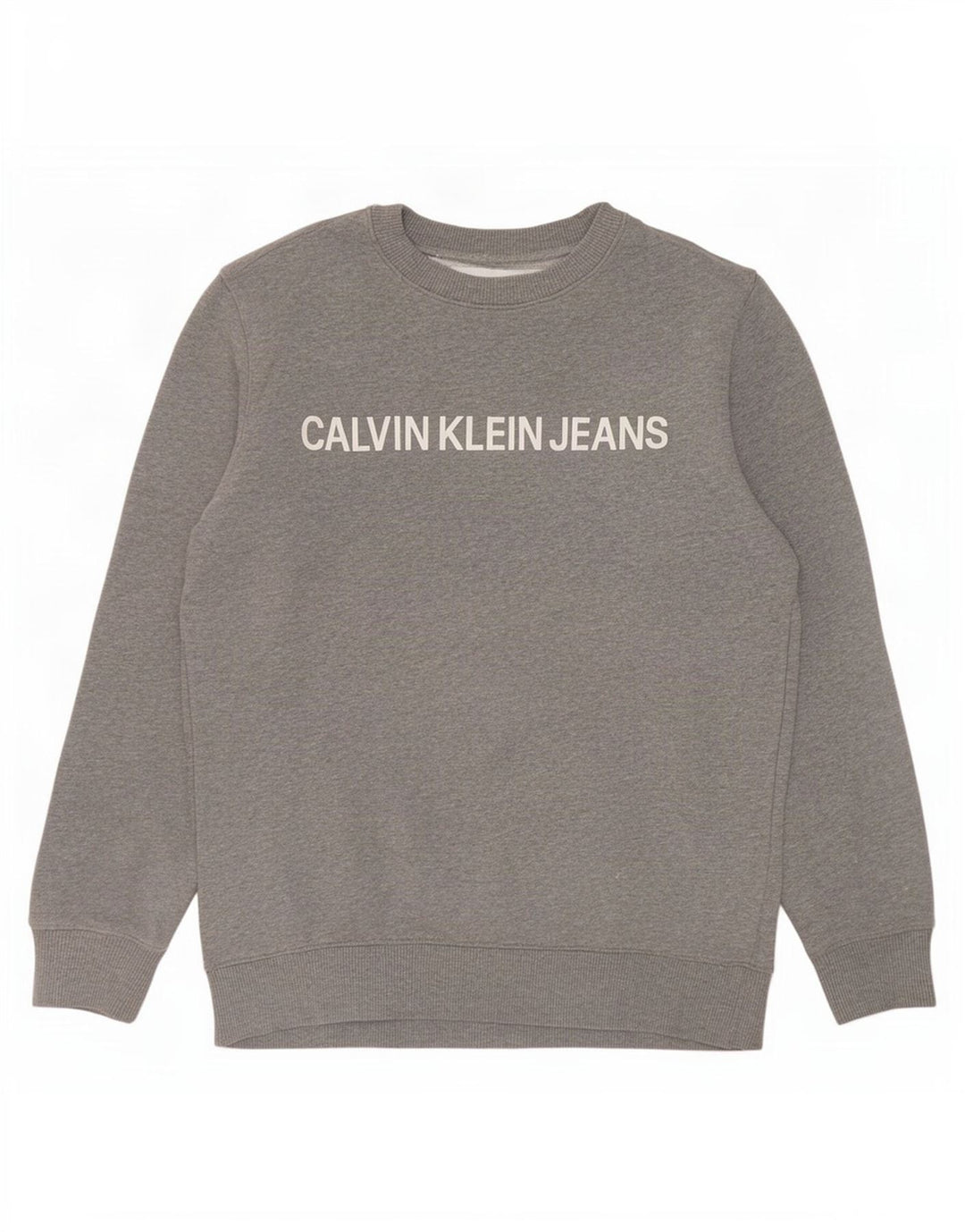 Męska bluza z grafiką Calvin Klein Jeans, mała, szara, bawełniana