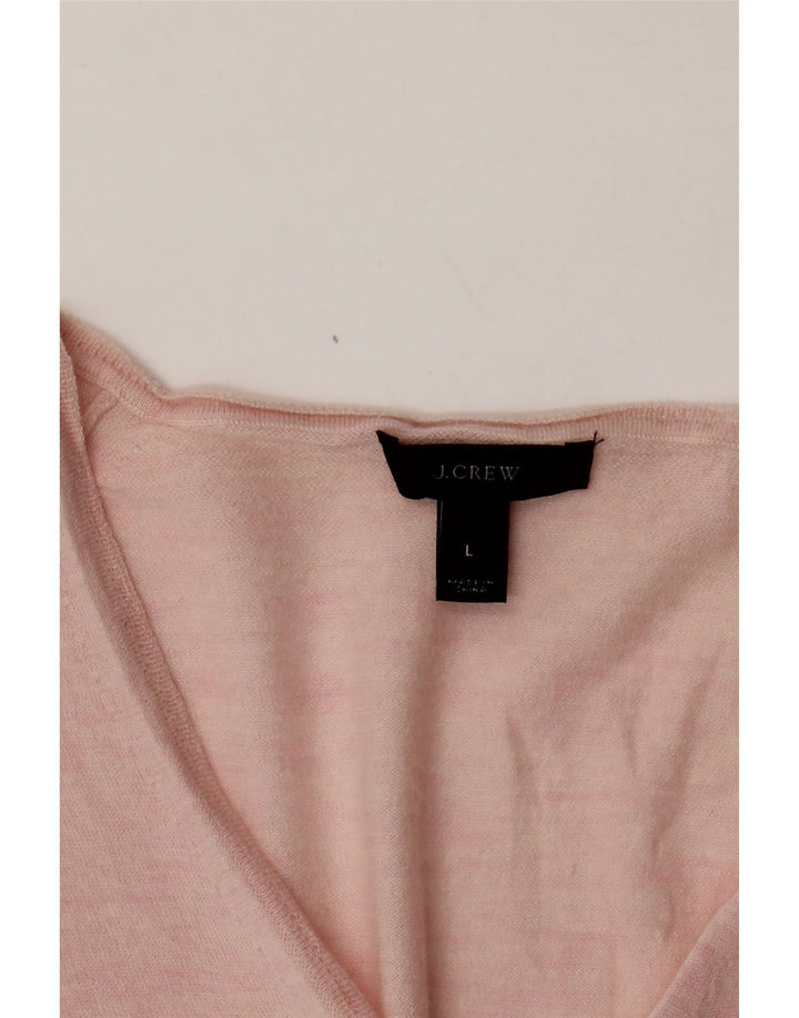 Sweter damski J. Crew z dekoltem w kształcie litery V, UK 14, duży, różowy