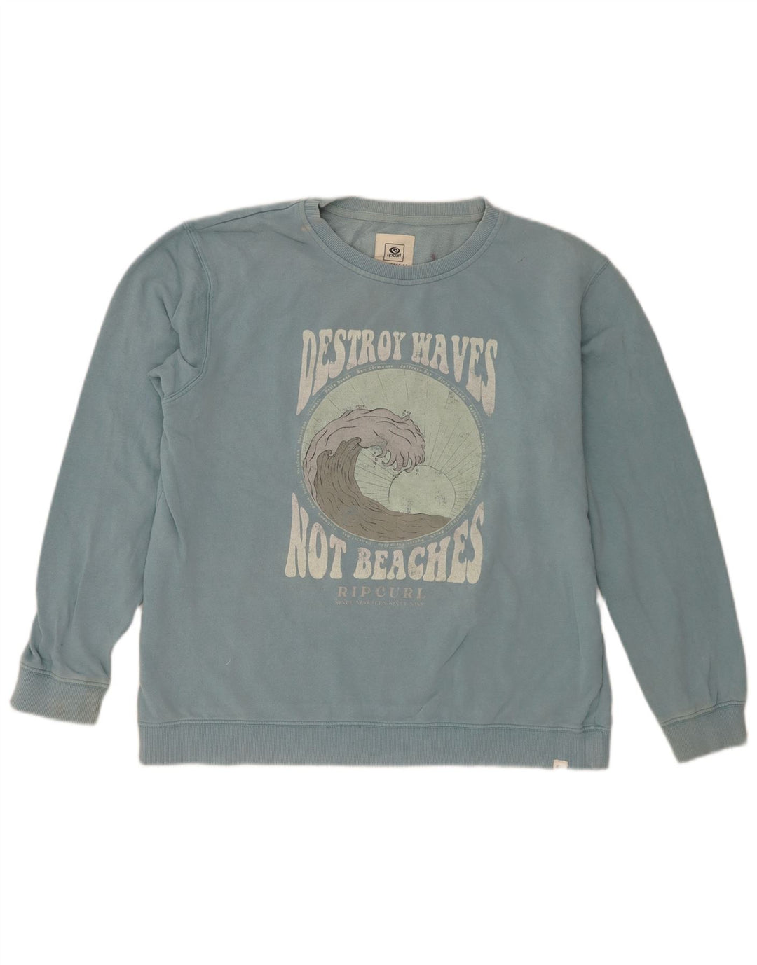 Męska bluza z grafiką Rip Curl, mała, niebieska, bawełniana