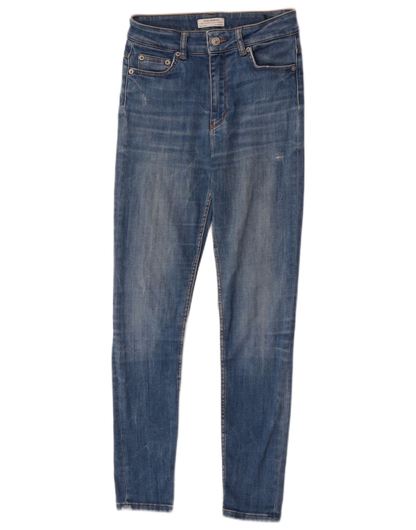 Damskie jeansy skinny Zara EU 36 XS W26 L27 Niebieskie bawełniane