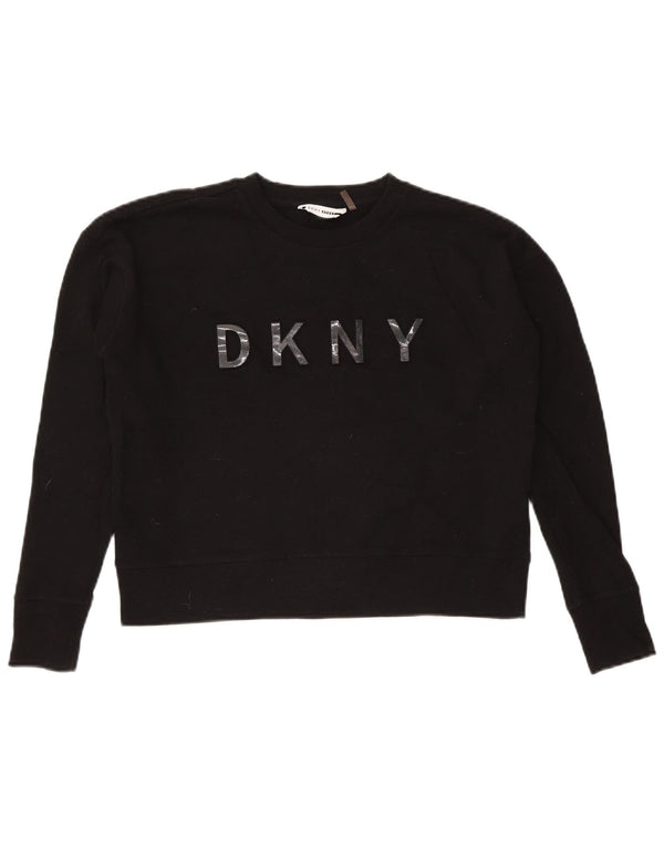 Damska bluza oversize Dkny z grafiką w kratkę, UK 10, mała czarna