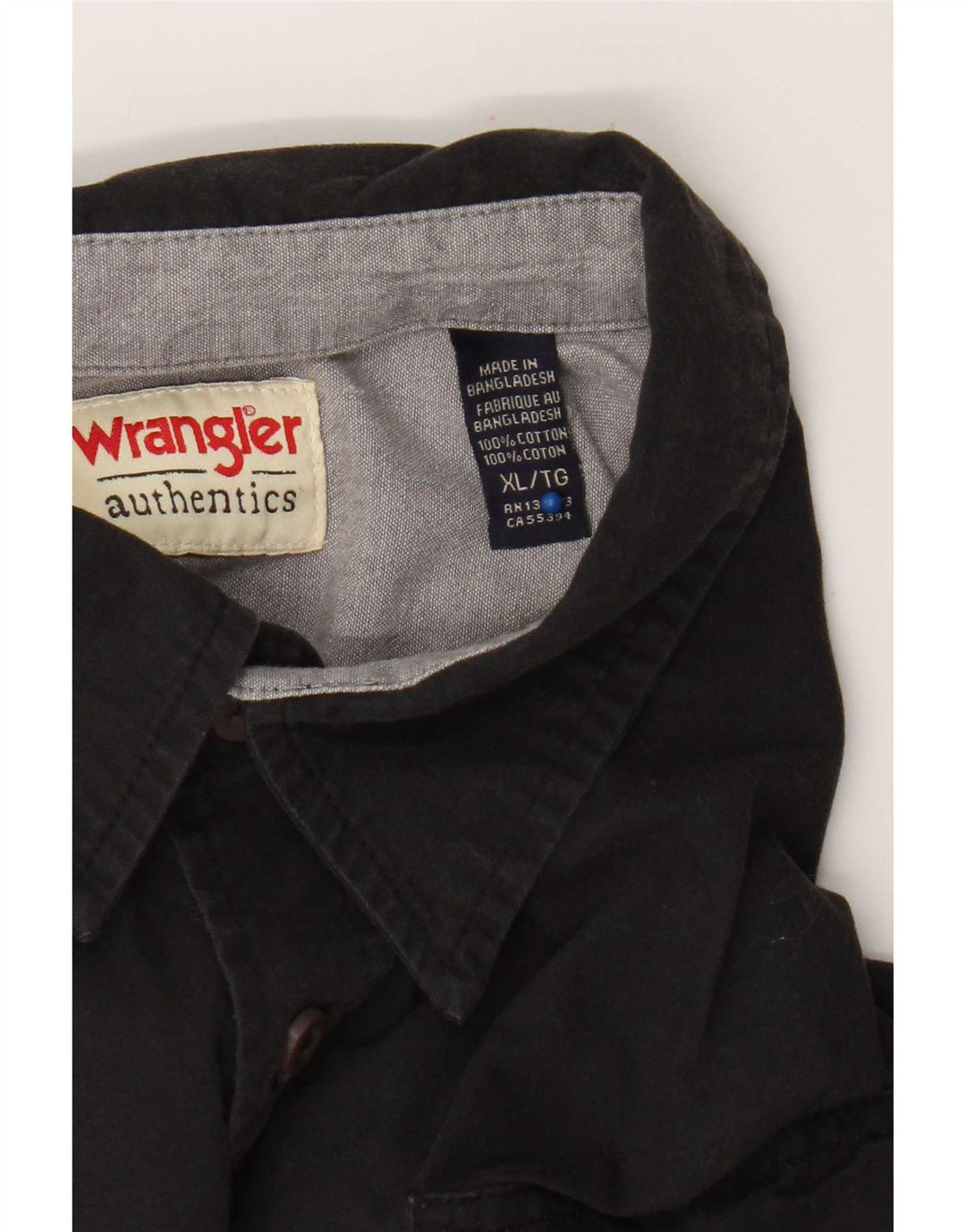 Koszula męska z krótkim rękawem Wrangler XL, czarna, bawełniana
