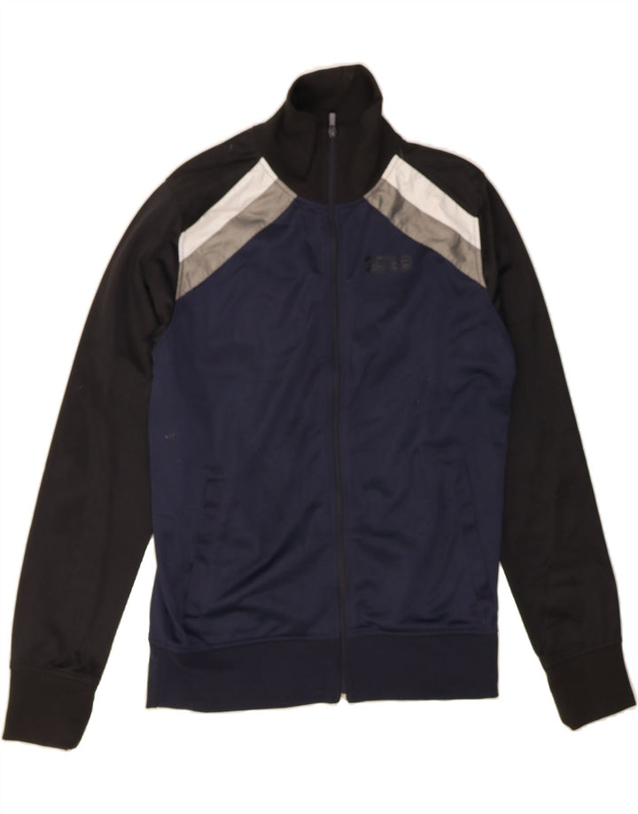 JACK & JONES Mens Tracksuit Top Jacket Medium Navy Blue Colourblock Vintage Jack & Jones and Second-Hand Jack & Jones from Messina Hembry 