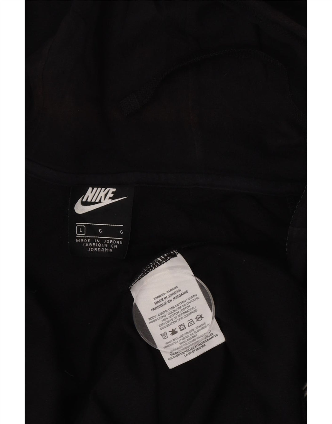 Męski sweter z kapturem i zamkiem błyskawicznym Nike, duży, czarny, bawełniany