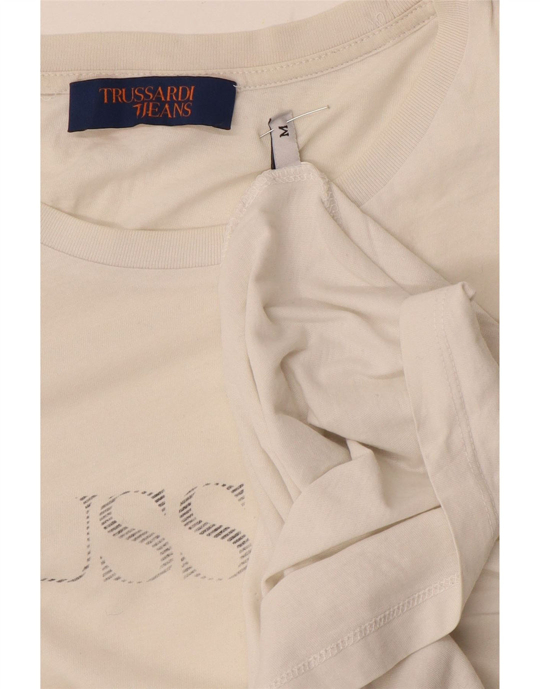 Męska koszulka graficzna Trussardi Jeans Top Medium Off White