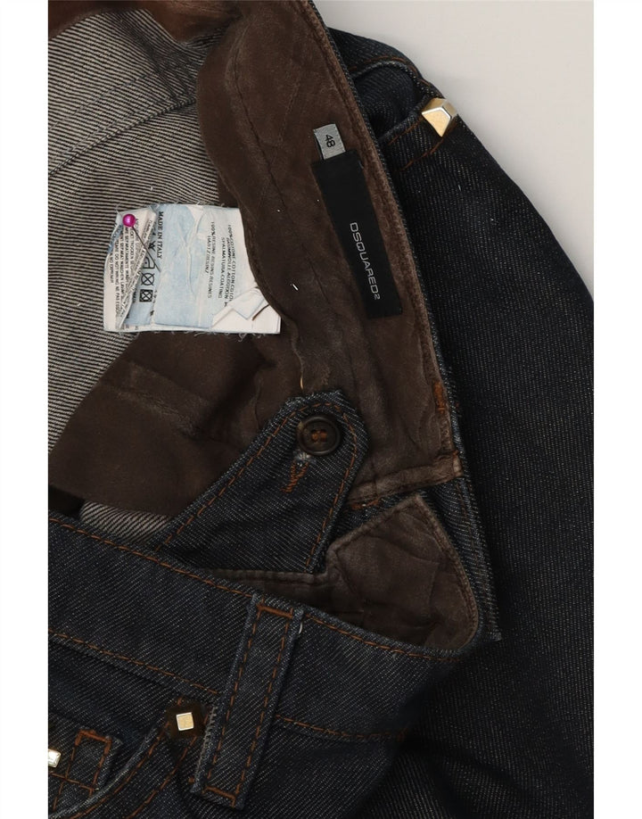 DSQUARED2 Damskie jeansy slim IT 48 XL W32 L31 Granatowa bawełna