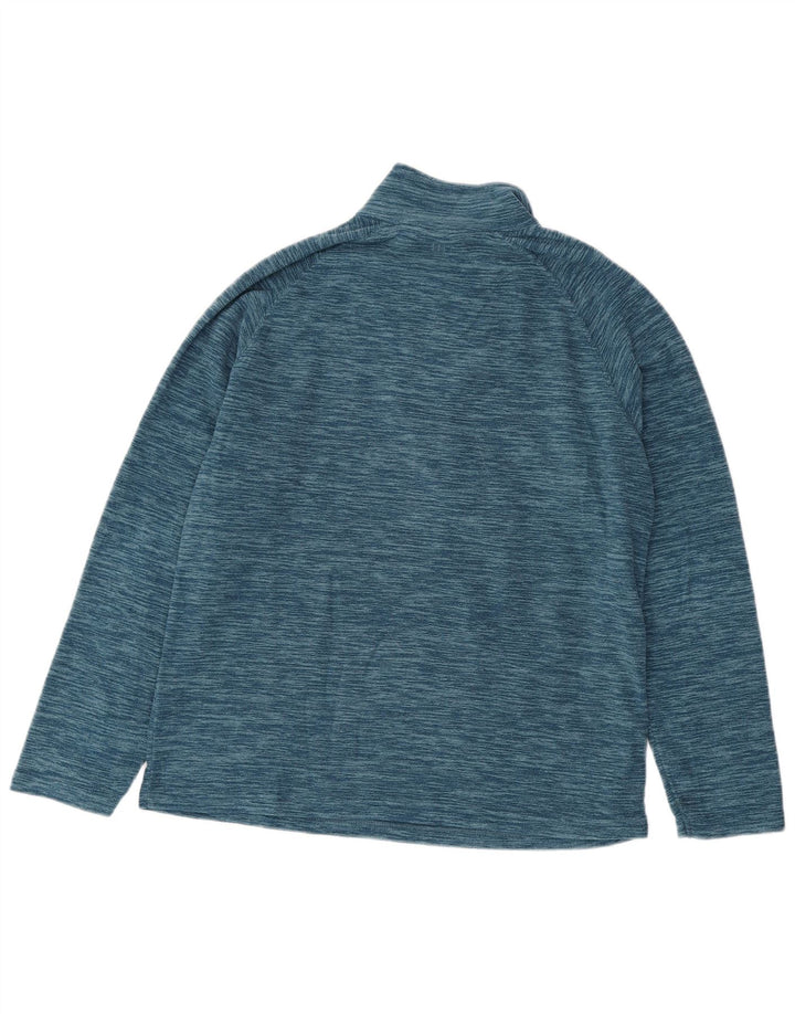 Męski sweter polarowy Mountain Warehouse z zamkiem błyskawicznym, średnioniebieski, nakrapiany
