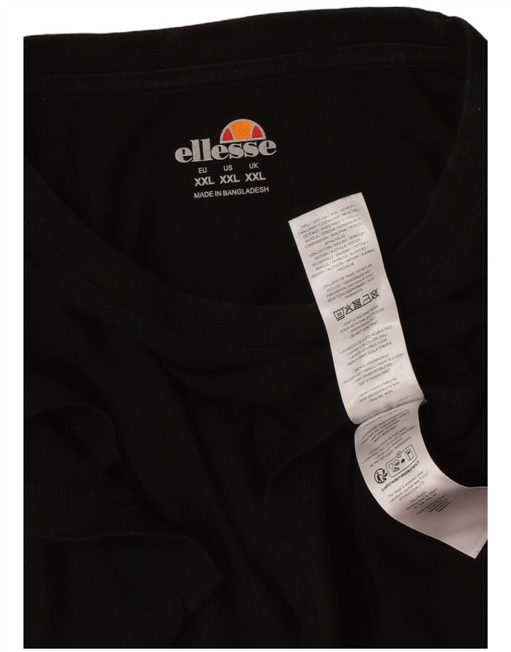 T-shirt męski Ellesse Top 2XL, czarny, bawełniany