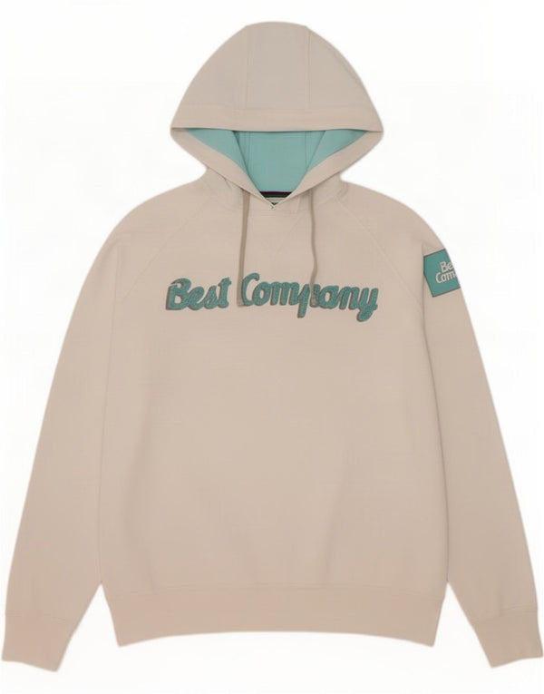 Męski sweter z kapturem Best Company, 2XL, biała bawełna