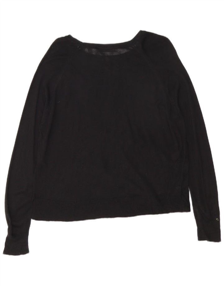 Sweter damski Zara z dekoltem w łódkę UK 14, średni czarny