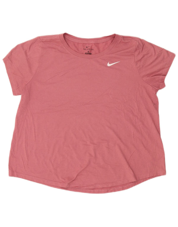 Damska koszulka NIKE Dri Fit, UK 18 XL, różowa, poliester