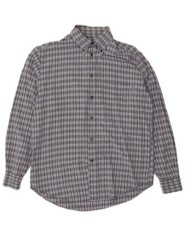 CALVIN KLEIN JEANS Koszula męska w dużą niebieską kratkę, wiskoza