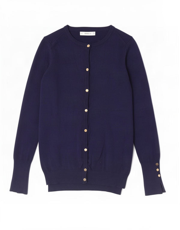 Sweter damski Zara Cardigan UK 10 Small, granatowy, wiskoza