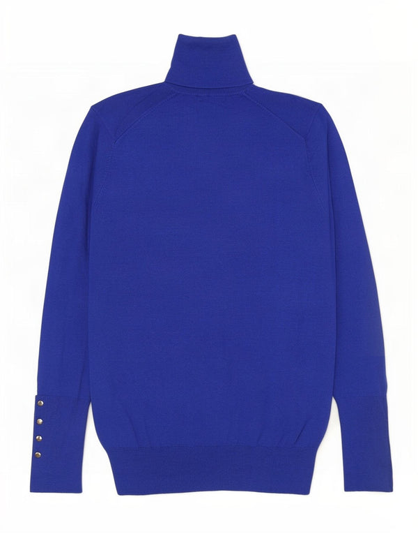 Damski sweter z golfem Zara UK 10 Small Blue Wiskoza