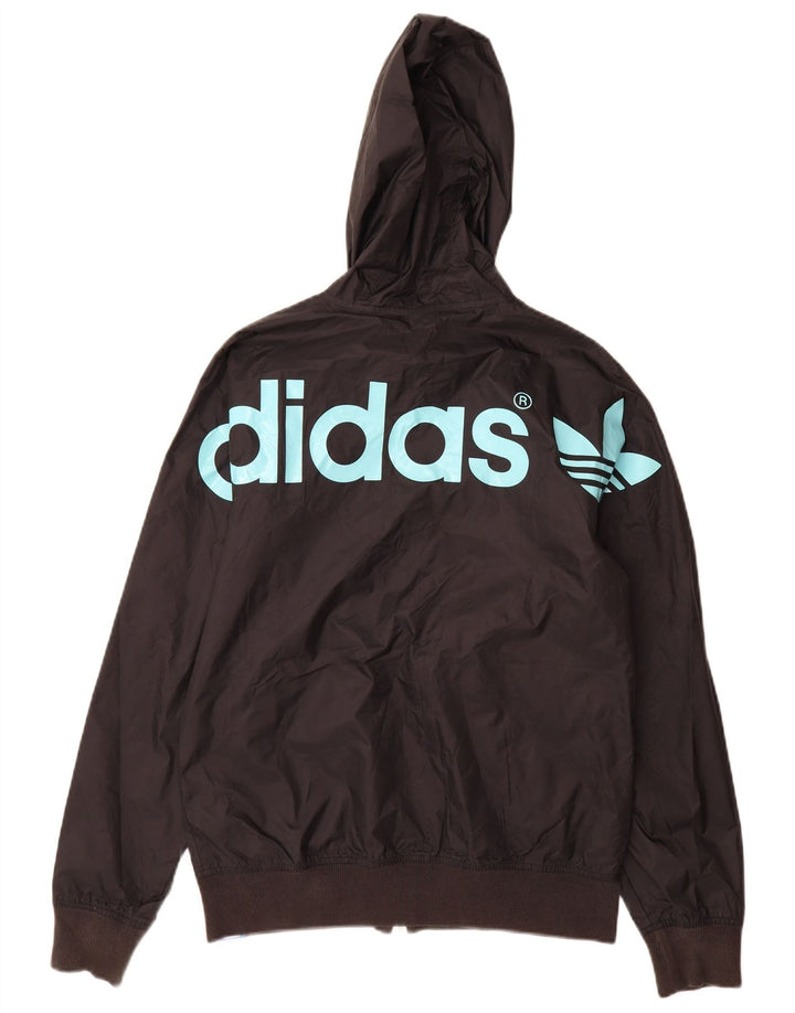 Adidas Męska bluza dresowa z kapturem i grafiką, kurtka XS, czarny poliester
