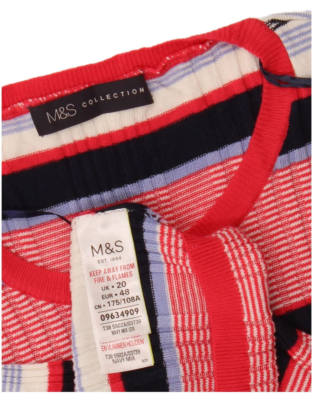 MARKS & SPENCER Damski sweter z okrągłym dekoltem UK 20 2XL wielokolorowy