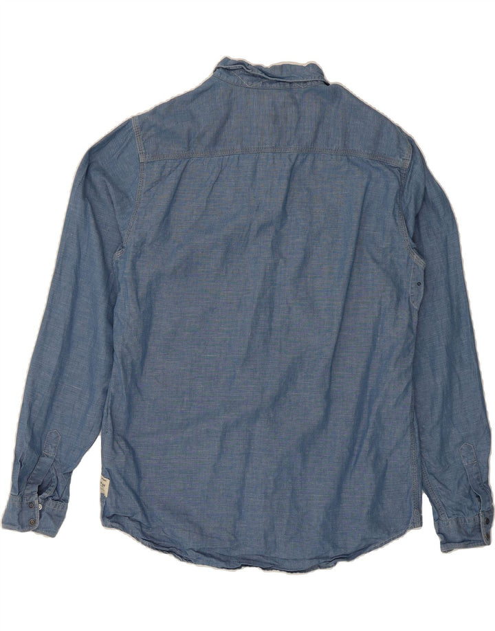 REPLAY Mens Shirt Large Blue Cotton Vintage Replay and Second-Hand Replay from Messina Hembry 
