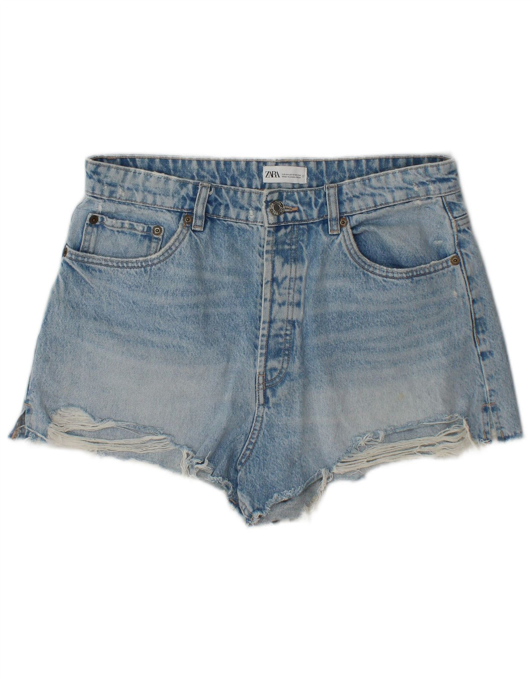 Damskie spodenki jeansowe Zara w trudnej sytuacji EU 44 XL W34 niebieskie
