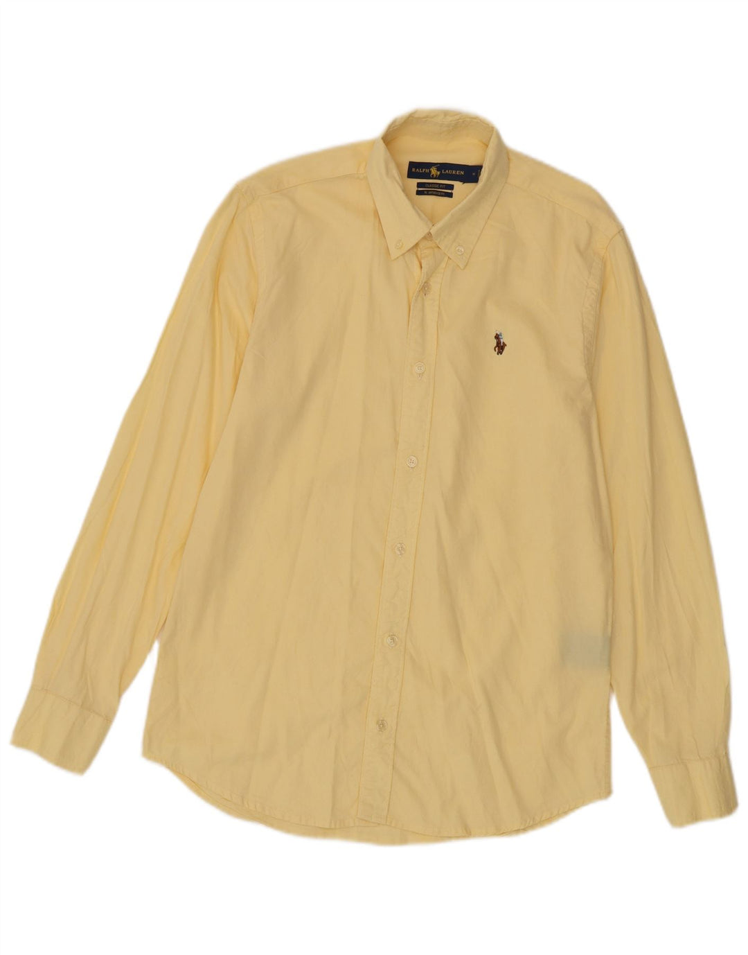 Koszula męska Ralph Lauren o klasycznym kroju, średnia żółta bawełna