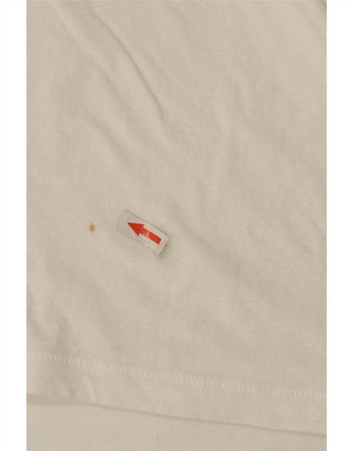 T-shirt męski French Connection Top 2XL Biała bawełna z blokami kolorów