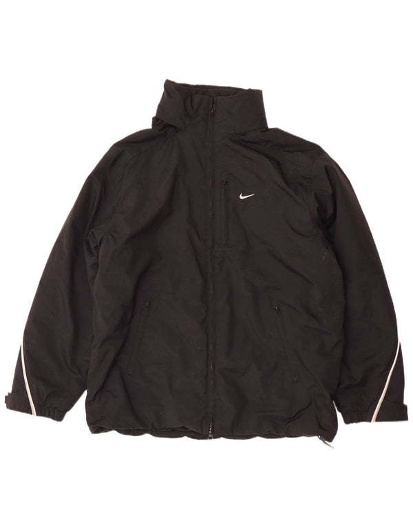 Męska wiatrówka z kapturem Nike Graphic UK 42/44, duży czarny poliester