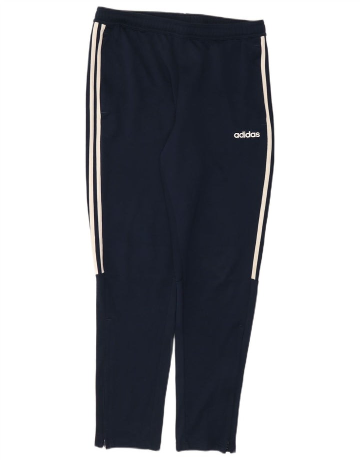 Męskie spodnie dresowe Adidas Climalite, duże, granatowe, z poliestru