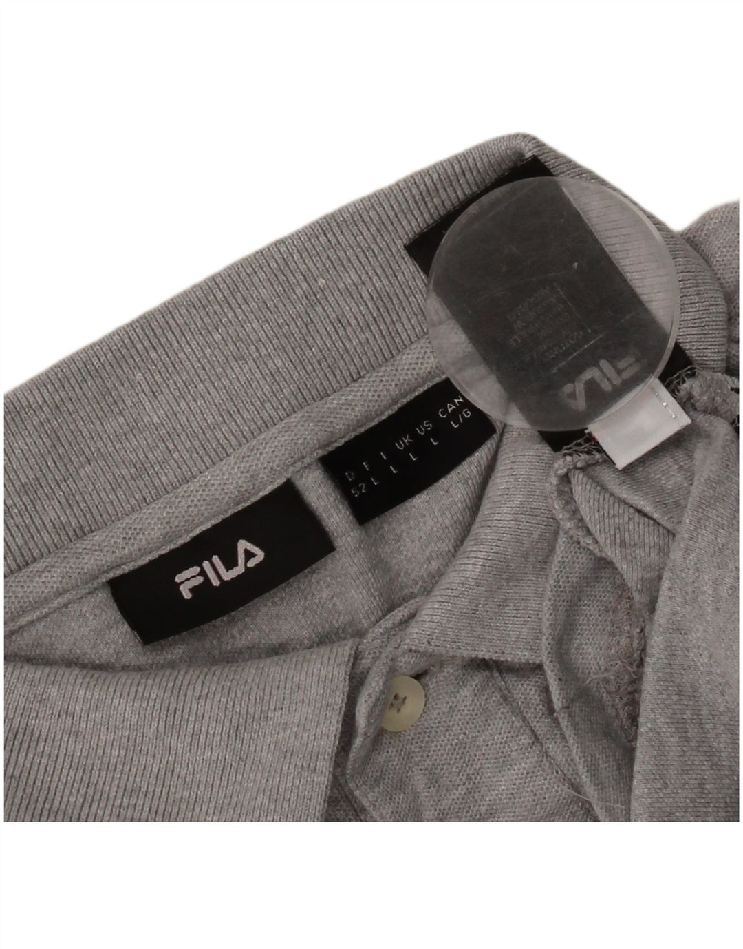 Męska koszulka polo Fila, duża, szara, bawełniana